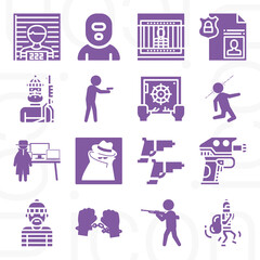 16 pack of convictions  filled web icons set