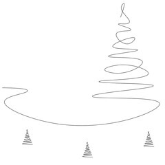 Christmas background with tree. Vector illustration