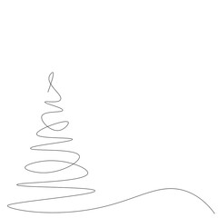 Christmas background with tree. Vector illustration