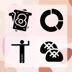 Simple set of crust related filled icons