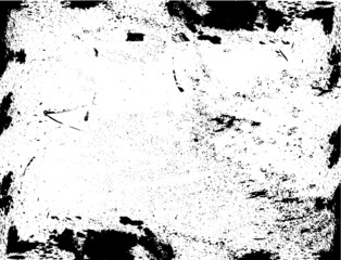 Set of Grunge Black and White Frames . textured rectangles for image