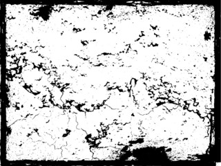 Set of Grunge Black and White Frames . textured rectangles for image