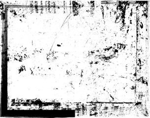 Set of Grunge Black and White Frames . textured rectangles for image