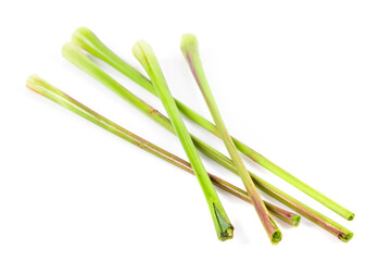 Fresh Lemon grass on a white background