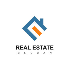 Real Estate Logo design template.  Roofing logo vector.