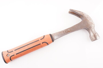 metal hammer on white background