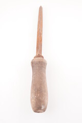 rusty file on white background