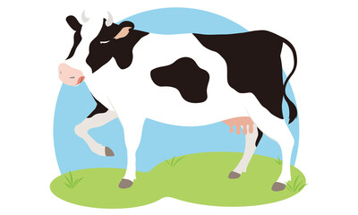 牛・乳牛・丑年のイラスト