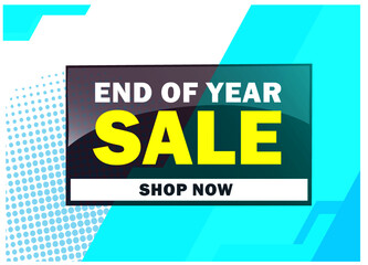 End of year Sale word concept vector illustration with lines and 3d style, landing page, template, ui, web, mobile app, poster, banner, flyer, background, gift card, coupon, label, wallpaper