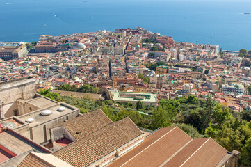 Naples, Italy - one of the most enchanting landscapes in the country, the Gulf on Naples and the...
