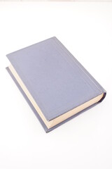 blue book on white background