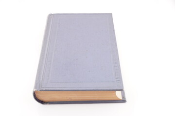 blue book on white background