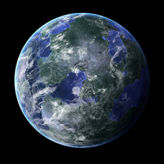 Planet like earth 3D Illustration