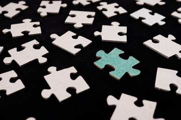 puzzle on a black background