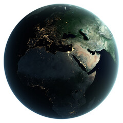 Earth on the white background 3D Illustration