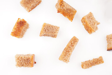 crackers on a white background