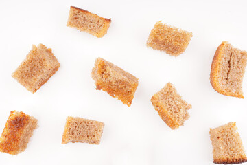 crackers on a white background