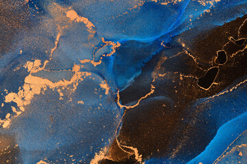 Obraz na płótnie Canvas Natural luxury abstract fluid art painting in alcohol ink technique. Tender and dreamy wallpaper. Mixture of colors creating transparent waves and golden swirls. For posters, other printed materials