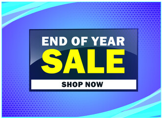 End of year Sale word concept vector illustration with lines and 3d style, landing page, template, ui, web, mobile app, poster, banner, flyer, background, gift card, coupon, label, wallpaper