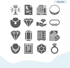 Simple set of submitted related filled icons.