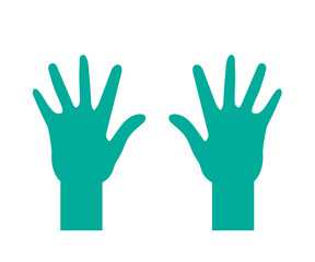 Fototapeta na wymiar Medical gloves on a white background. Symbol. Vector illustration.