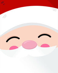 Background image that is a face of Santa Claus.