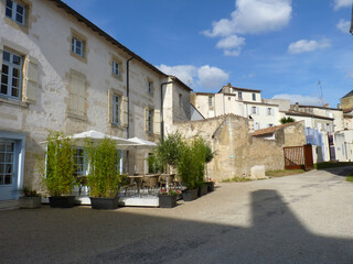 Empty streets in a small village surrounded by nature