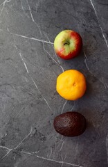 Three fruits on the table