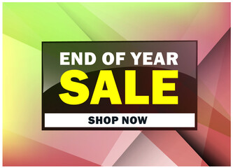 End of year Sale word concept vector illustration with lines and 3d style, landing page, template, ui, web, mobile app, poster, banner, flyer, background, gift card, coupon, label, wallpaper