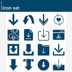 Simple set of corrupt related filled icons.