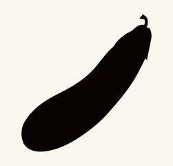 Ripe eggplant. Vector drawing icon