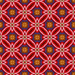 colorful symmetrical repeating patterns for textiles, ceramic tiles, wallpapers and designs. seamless image.
