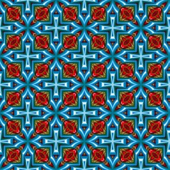 colorful symmetrical repeating patterns for textiles, ceramic tiles, wallpapers and designs. seamless image.
