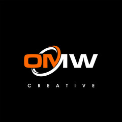OMW Letter Initial Logo Design Template Vector Illustration	
