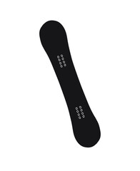 Vector hand drawn doodle sketch black snowboard board isolated on white background