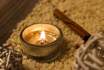 close up of a candle light