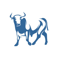 Bull logo vector template, Creative Bull logo design concepts, icon symbol, illustration