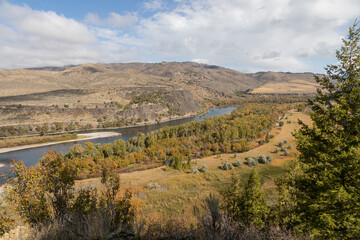 Fototapeta na wymiar Scenic Autumn Landscape Along the Snake River Idaho