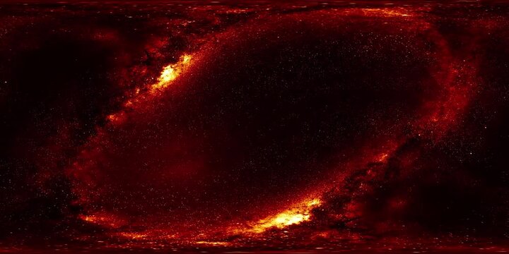 A 360VR experience of being lost in a deep red galaxy in outer space - seamless looping.