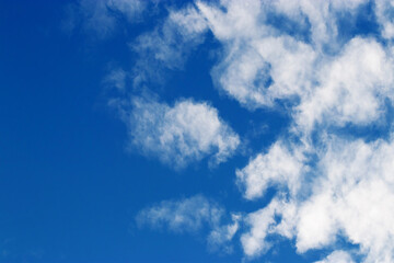 blue sky with beautiful natural white clouds