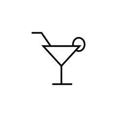 Cocktail glass with lemon sign eps ten