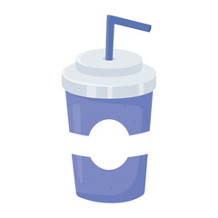 fast food, disposable cup with soda icon isolated design
