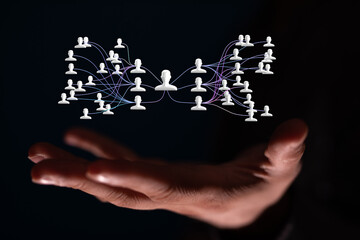 hierarchy connection team group 3d
