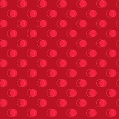 Red Seamless Pattern with Polka Dot. Trendy Vector Background