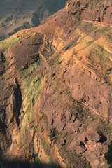 Fototapeta na wymiar View of the amazing multi-colored cliff at Los Azulejos