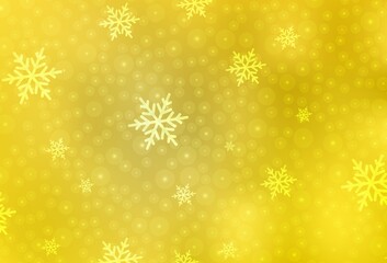 Light Yellow vector backdrop in holiday style.