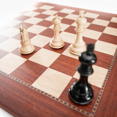 Goal blur on checkmate, chess game