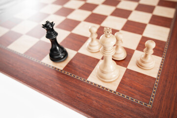 Goal blur on checkmate, chess game