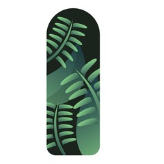 Bookmark with tropical leaves icon. Cartoon of bookmark with tropical leaves vector icon for web design isolated on white background