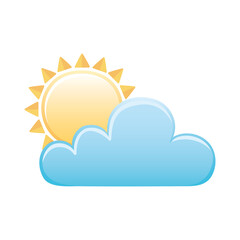 weather cloud and sunny day icon isolated image